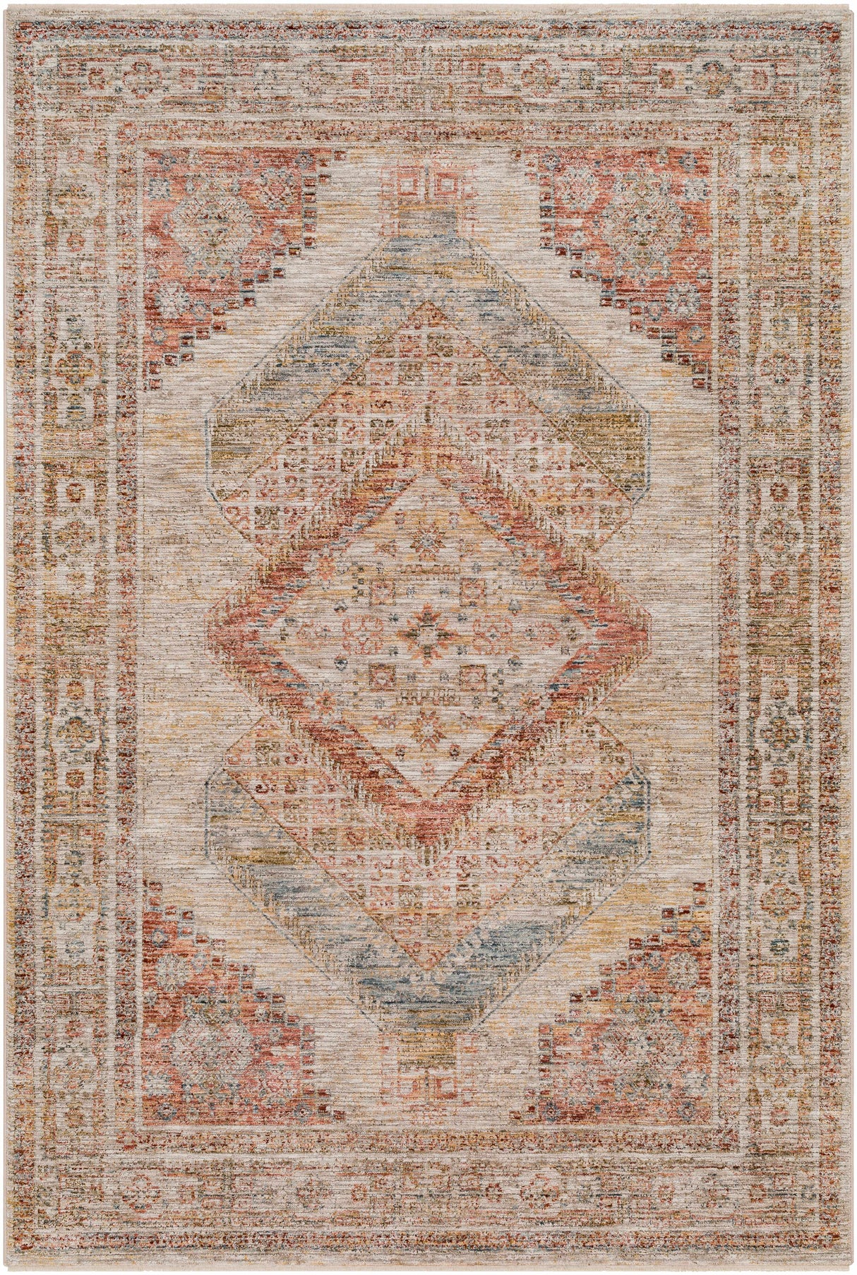 Moya Tan Rich Textured Traditional Rug