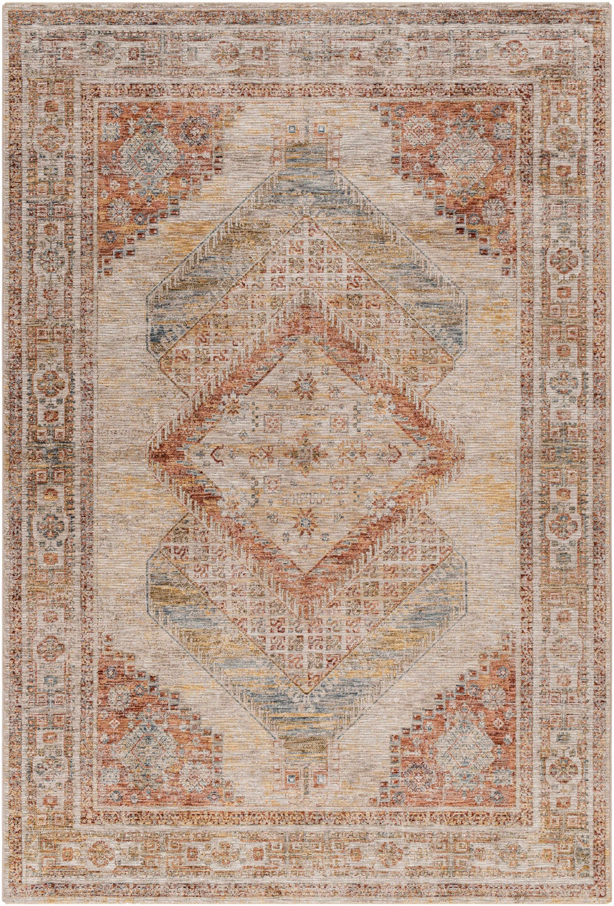 Moya Tan Rich Textured Traditional Rug