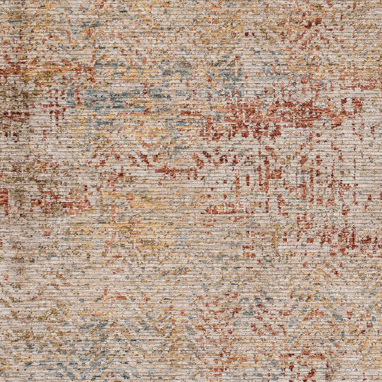 Sava Rust Rich Textured Traditional Rug