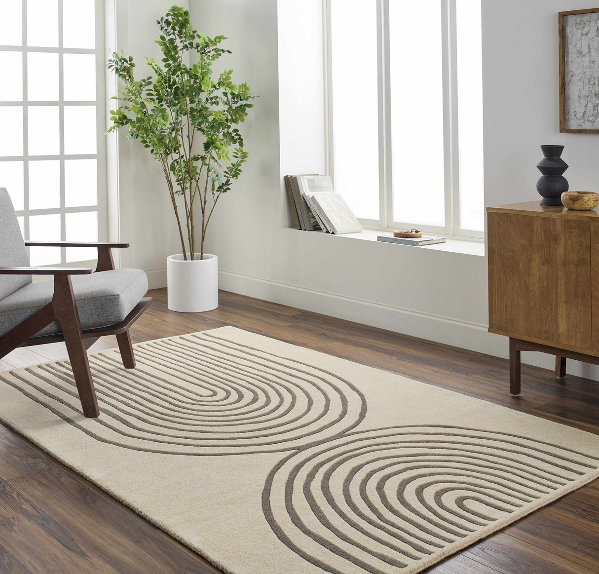 Fuat Beige Area Rug - Clearance