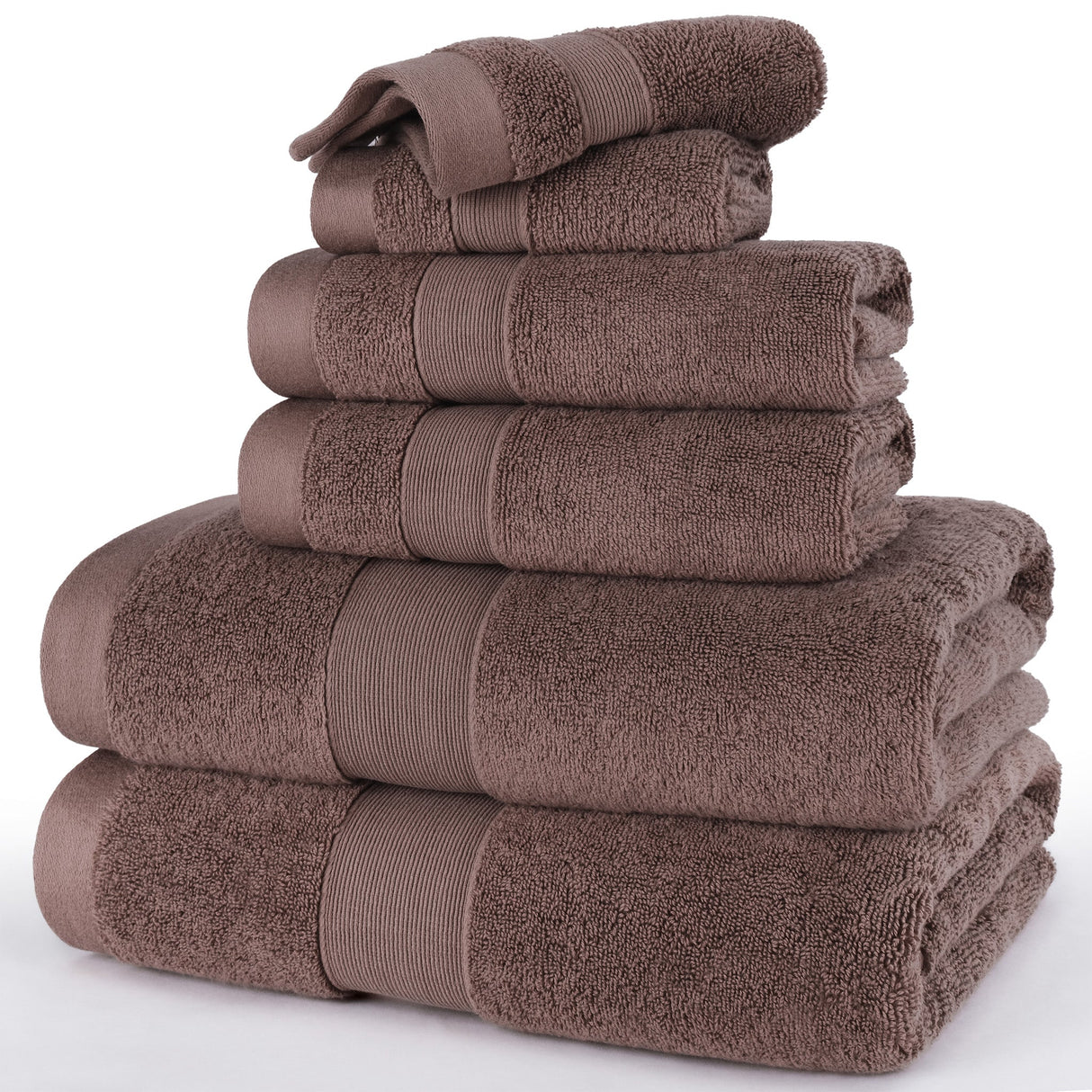 SIENA 6-Piece Turkish Towel Set – 700 GSM Turkish Cotton Luxury Hotel Bath Towels