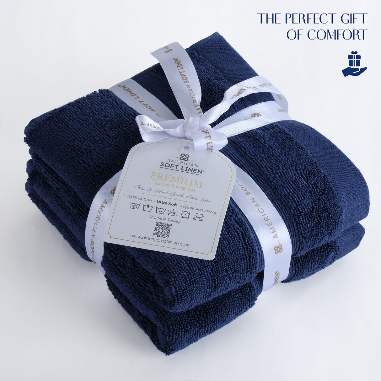 SIENA 4-Piece Turkish Cotton Hand Towels Set, Luxury Towels 700 GSM