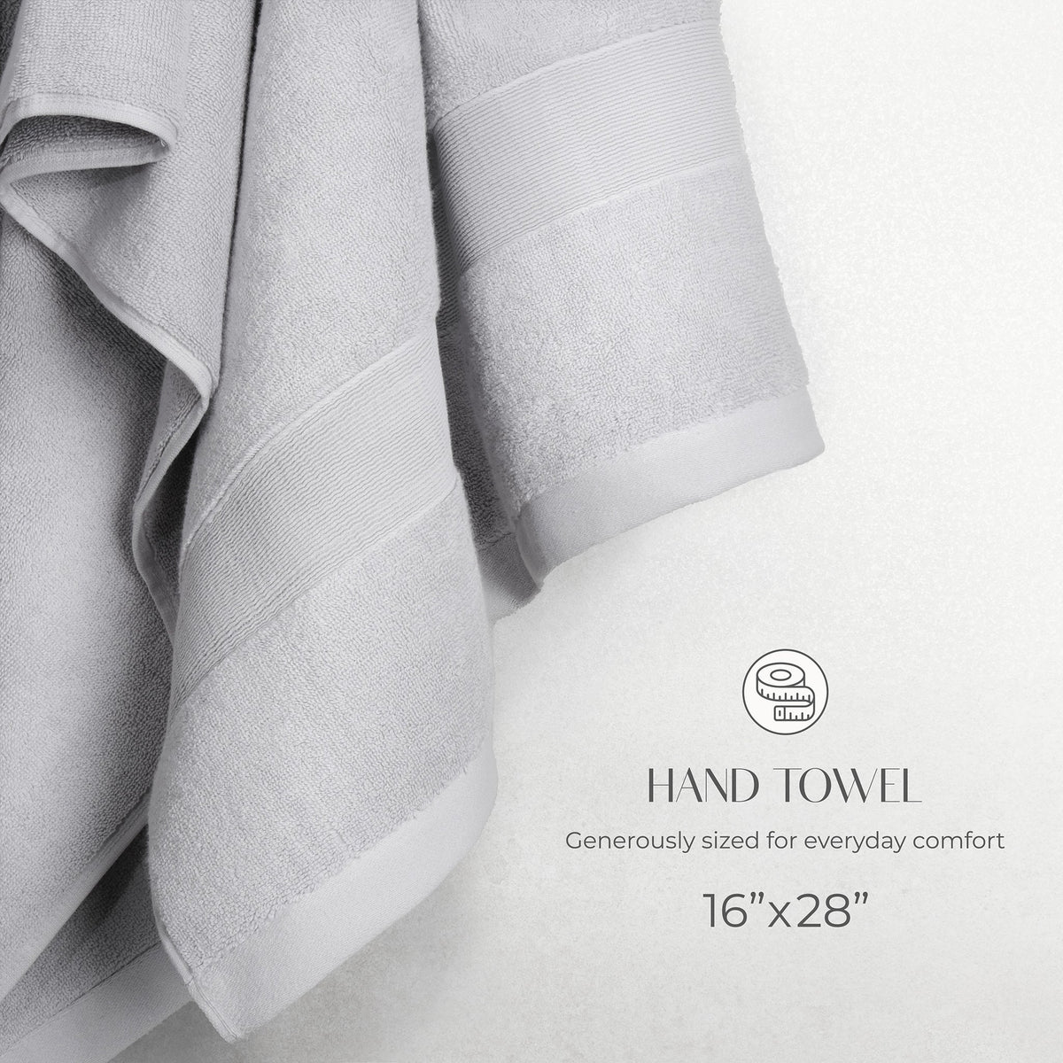 SIENA Luxury Turkish Cotton Hand Towels – 700 GSM, 16 x 28", 2-Piece
