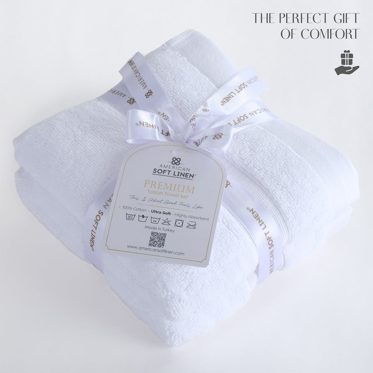 SIENA Luxury Turkish Cotton Hand Towels – 700 GSM, 16 x 28", 2-Piece