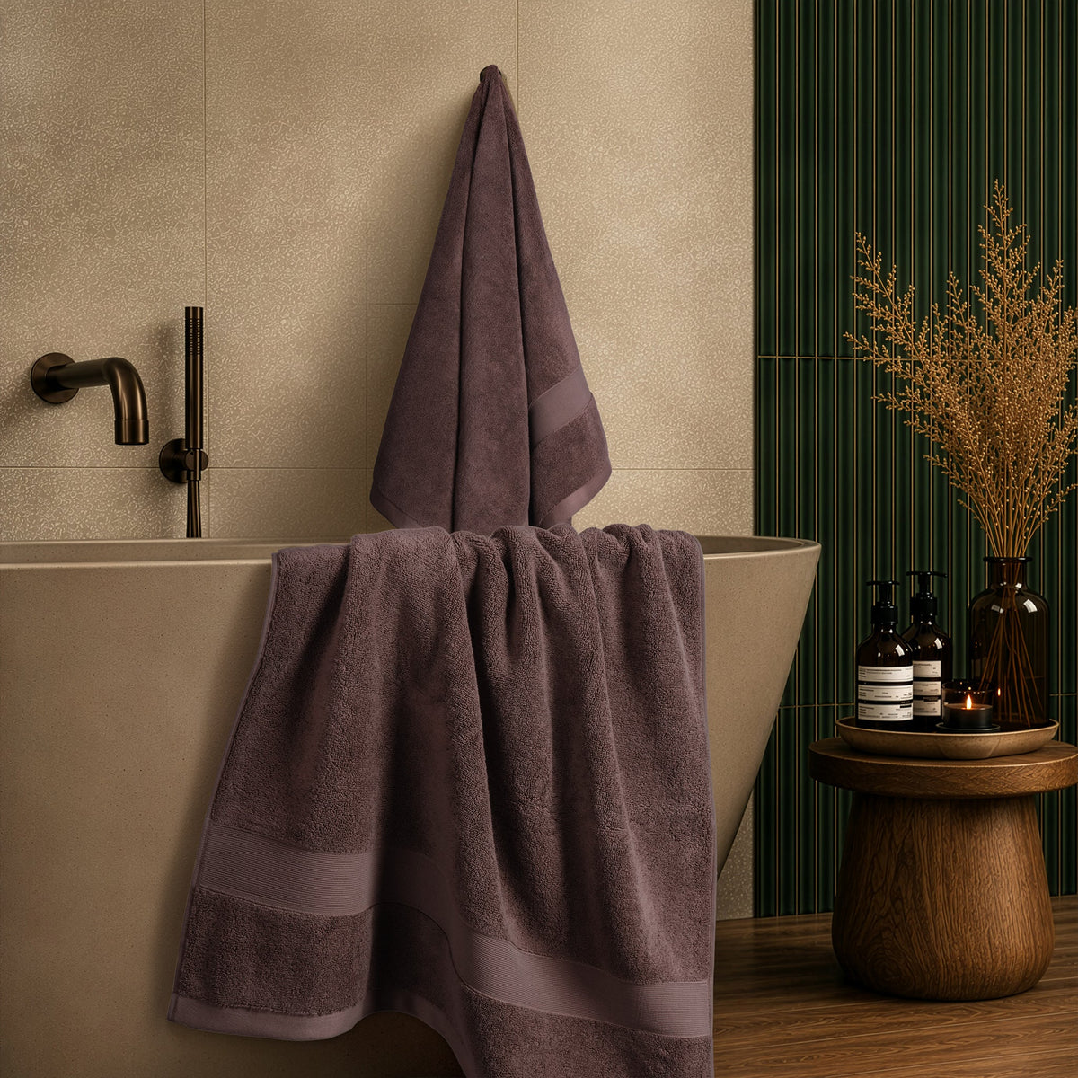 SIENA Turkish Cotton Jumbo Bath Towel Set – 700 GSM, 30 x 56", 2-Piece