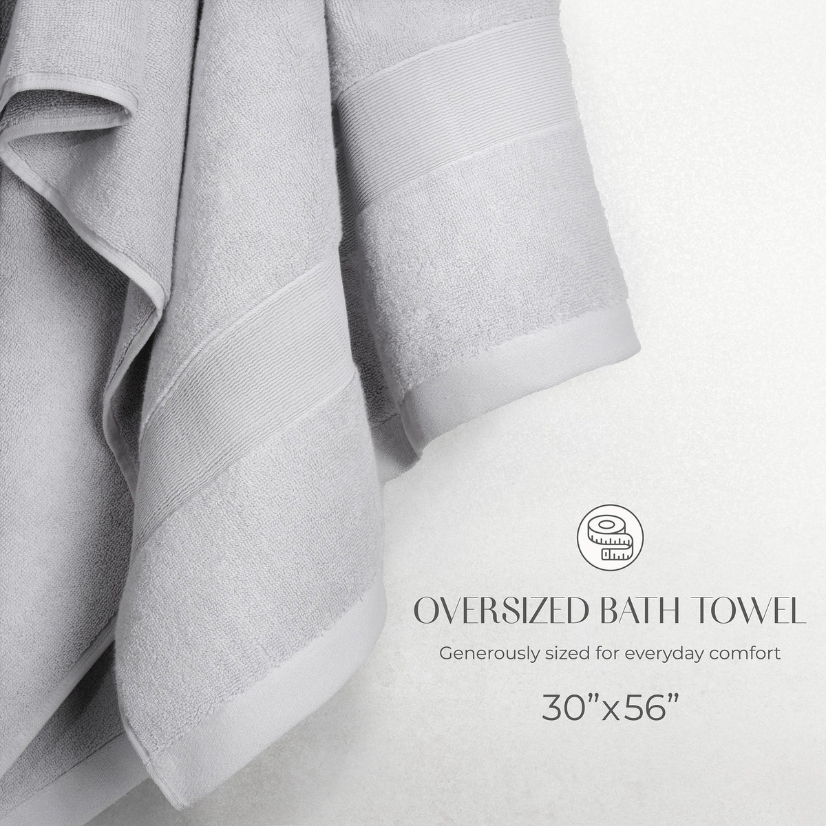 SIENA Turkish Cotton Jumbo Bath Towel Set – 700 GSM, 30 x 56", 2-Piece