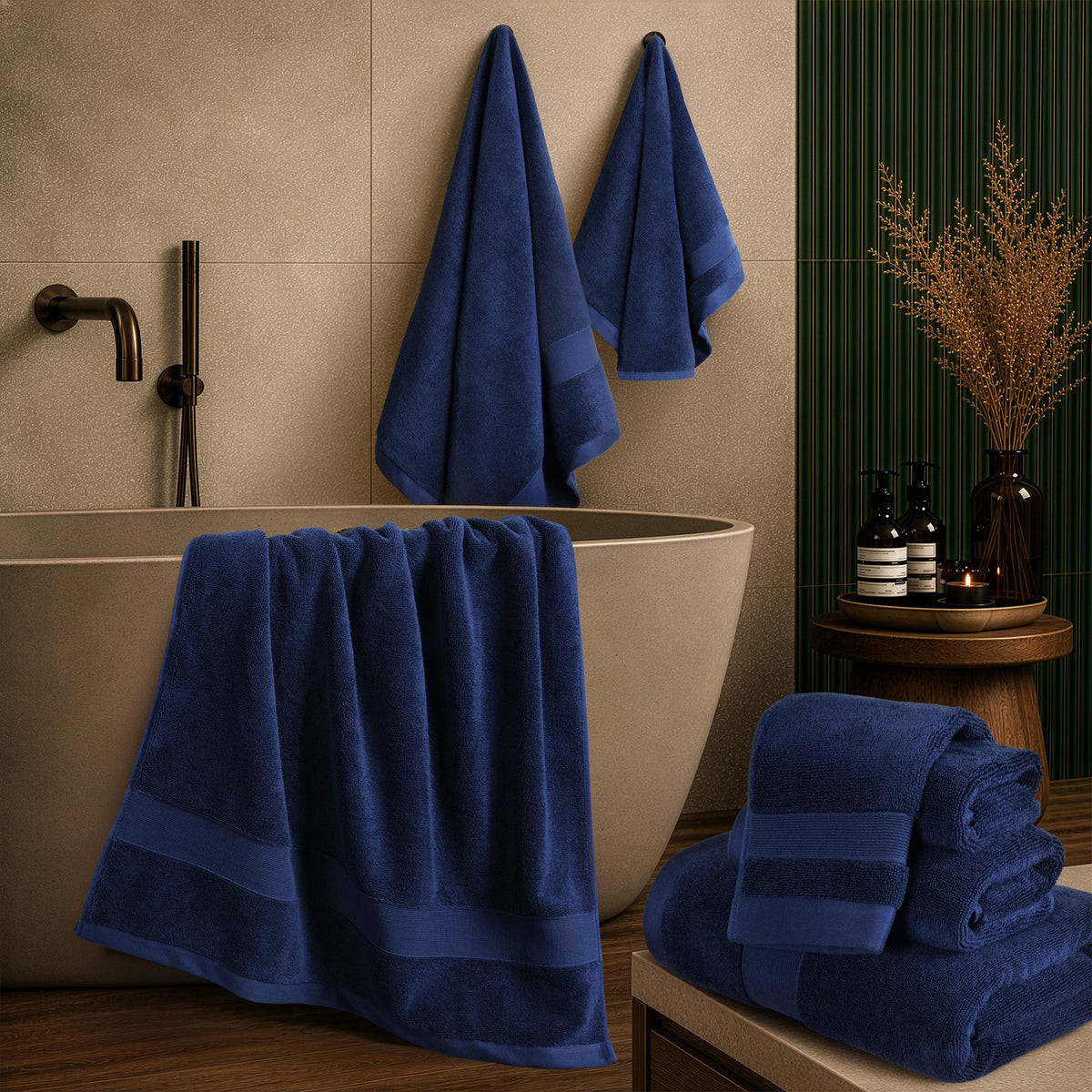 SIENA Wholesale 6-Piece Turkish Towel Set – 700 GSM Turkish Cotton, Case Pack of 9