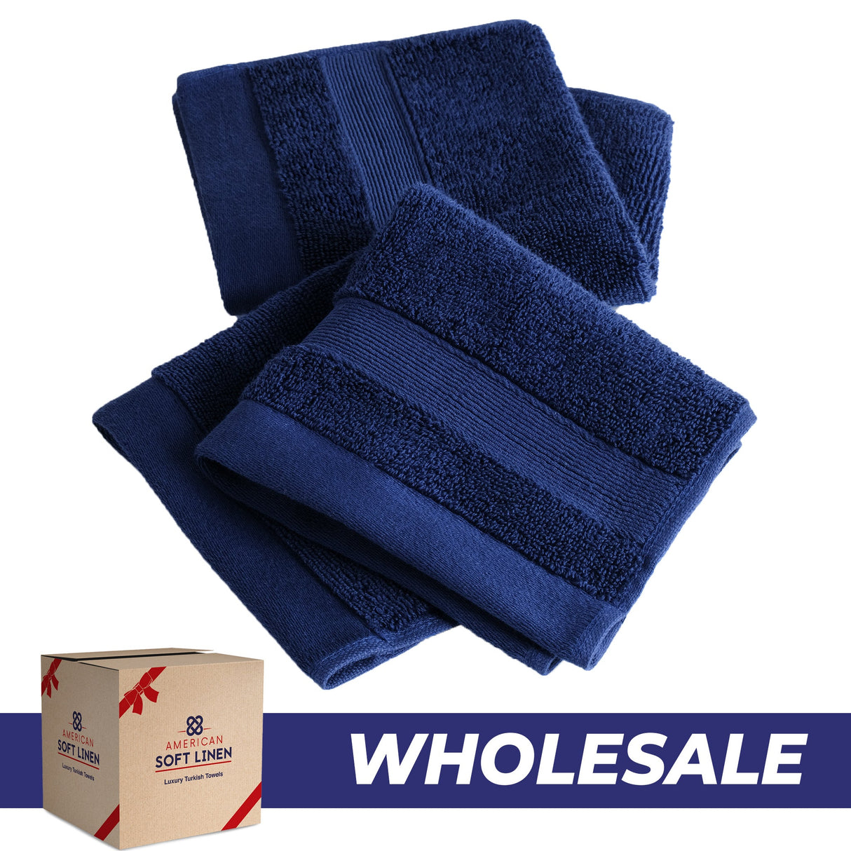 SIENA Wholesale Luxury Turkish Cotton Washcloths – 700 GSM, Case Pack of 120