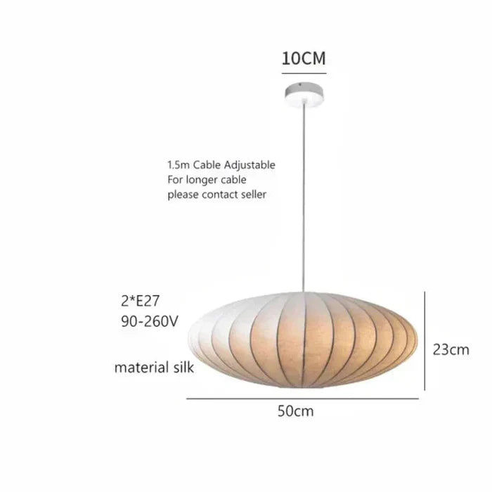 Silk Pleated Pendant Light with Crown Detail Ceiling Lamp 30 40 50cm