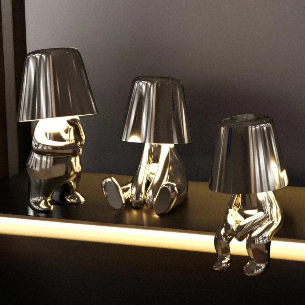 Silver Thinker LED Table Lamps Set