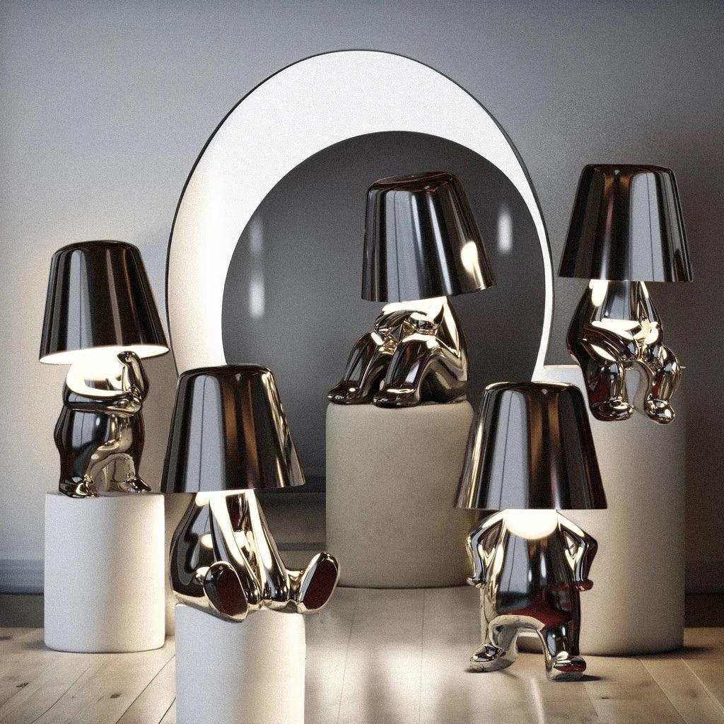 Silver Thinker LED Table Lamps Set