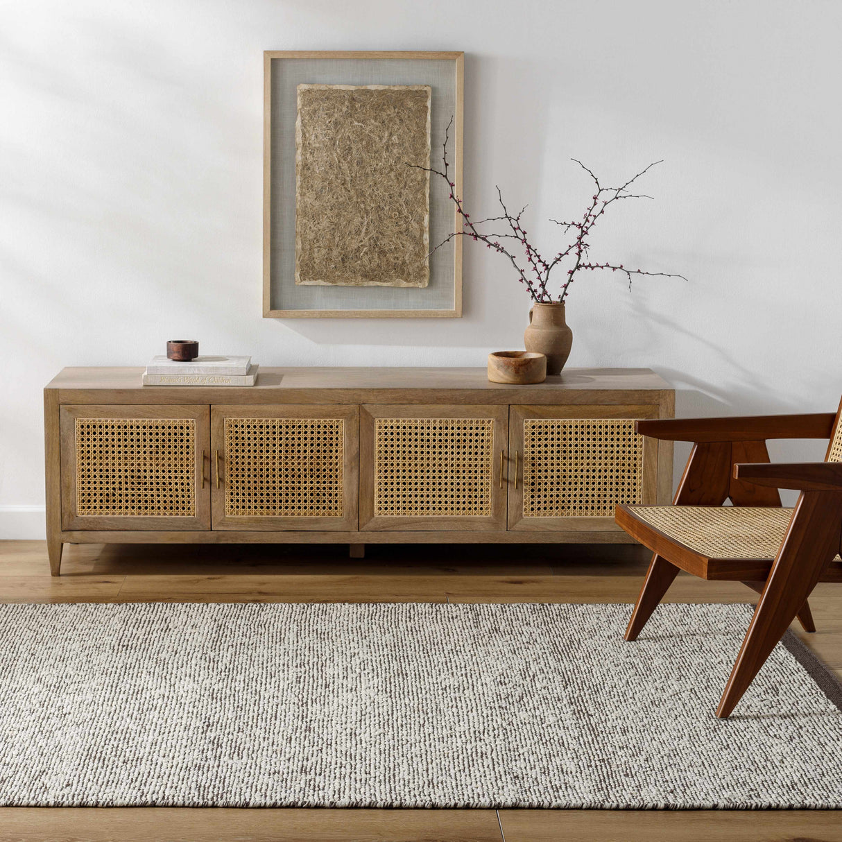 Nenet Charcoal Hand Woven Area Rug - Clearance