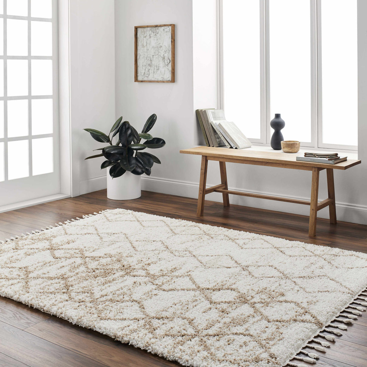 Ishan Cream Area Rug - Clearance
