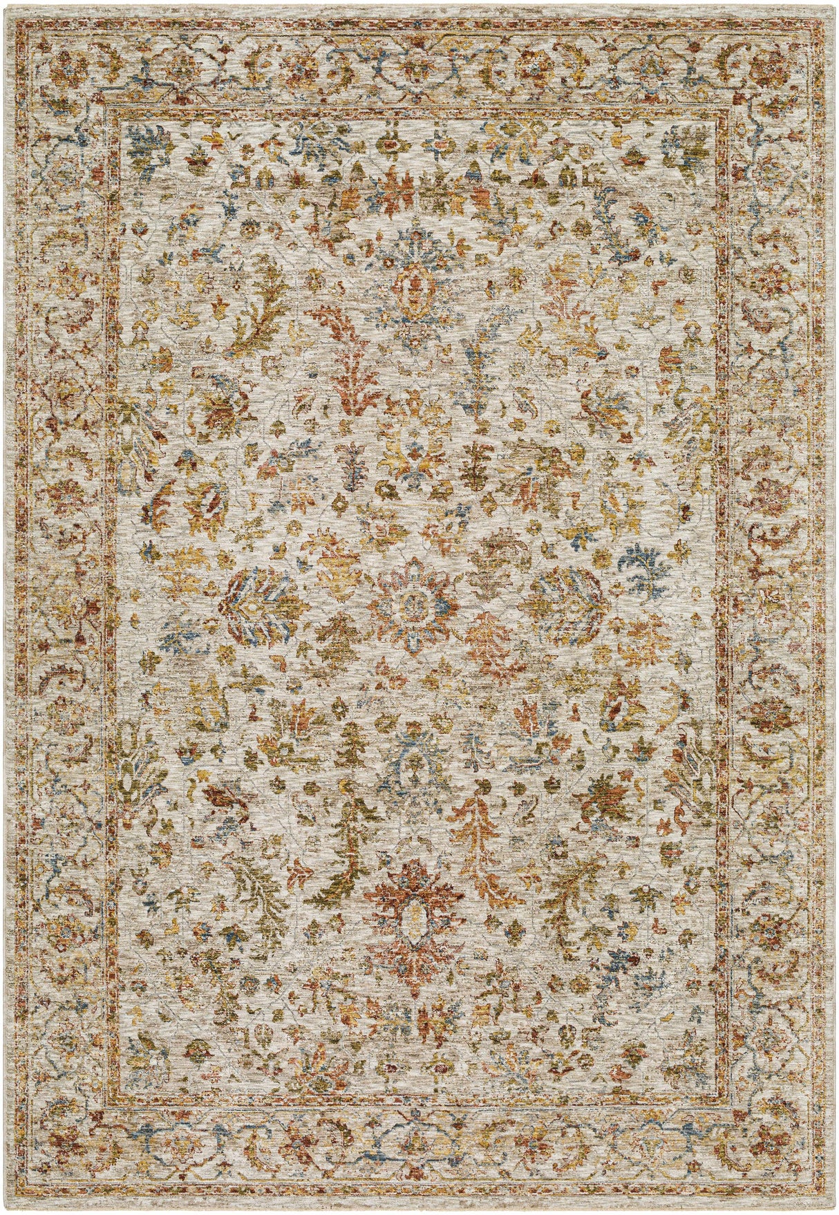 Asabi Tan Textured Rug with Fringes