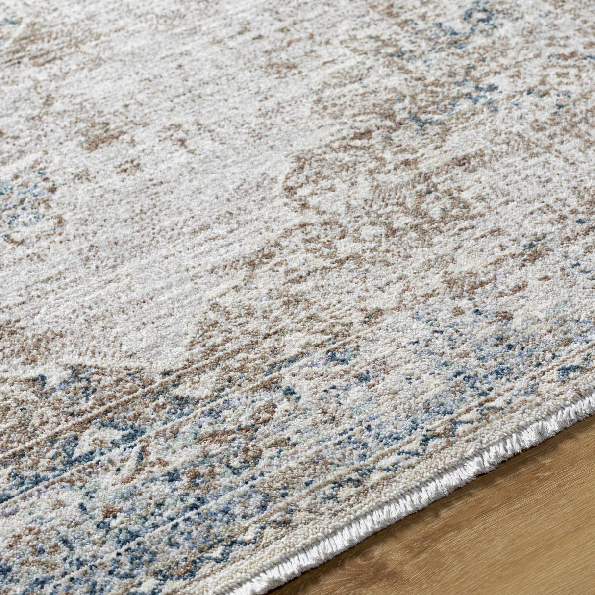 Kosta Beige & Blue Medallion Area Rug - Clearance