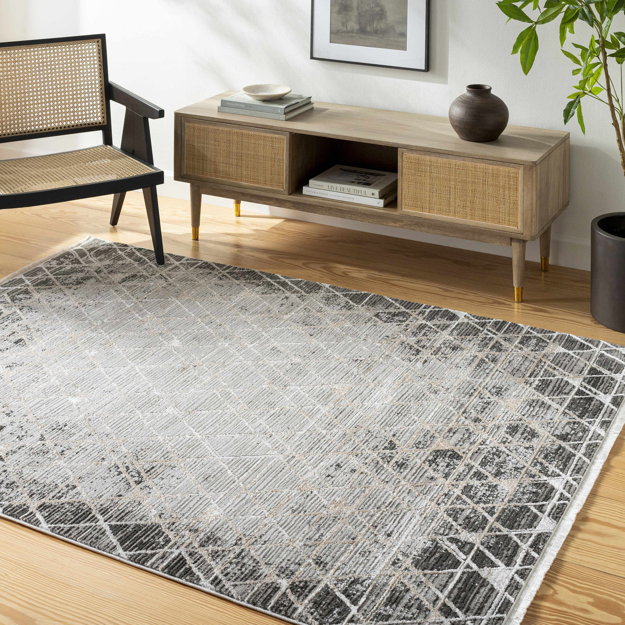 Luol Gray Area Rug - Clearance