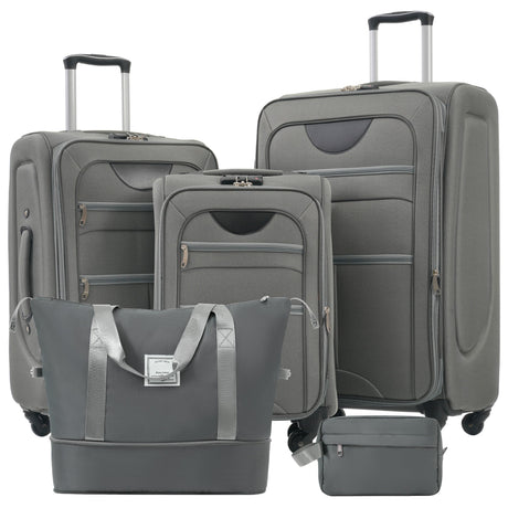 Softside Luggage Expandable 3 Piece Set Suitcase with Duffel Bag Upright Spinner Softshell Lightweight Luggage Travel Set - Tuesday Morning - Luggage Sets