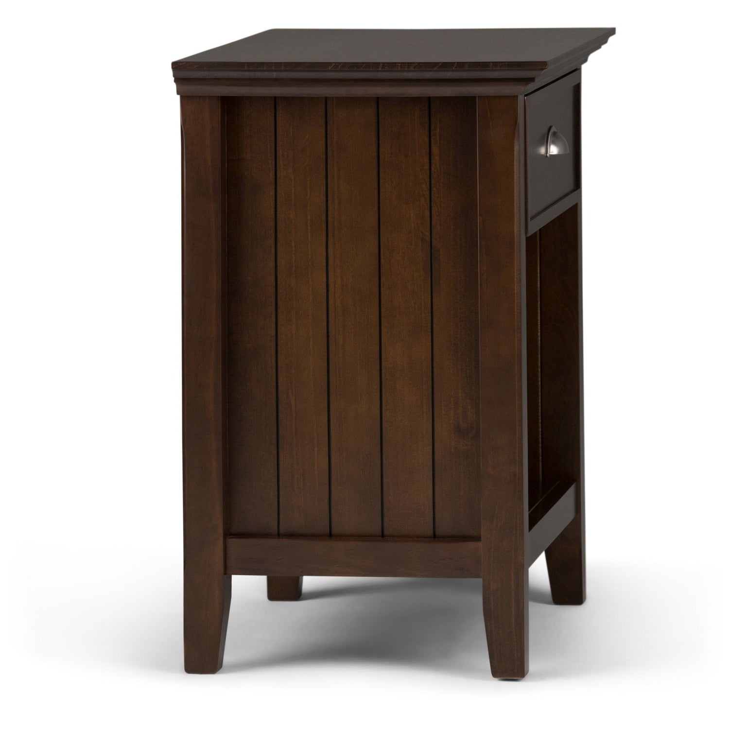 Solid Wood Nightstand with Drawer and Open Bottom Storage - Nightstands