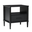 Solid Wood Spindle Nightstand with Drawer and Open Cubby - Nightstands
