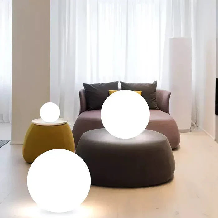 Modern PE Globe Outdoor Garden Light LED Rechargeable 16-Color IP55