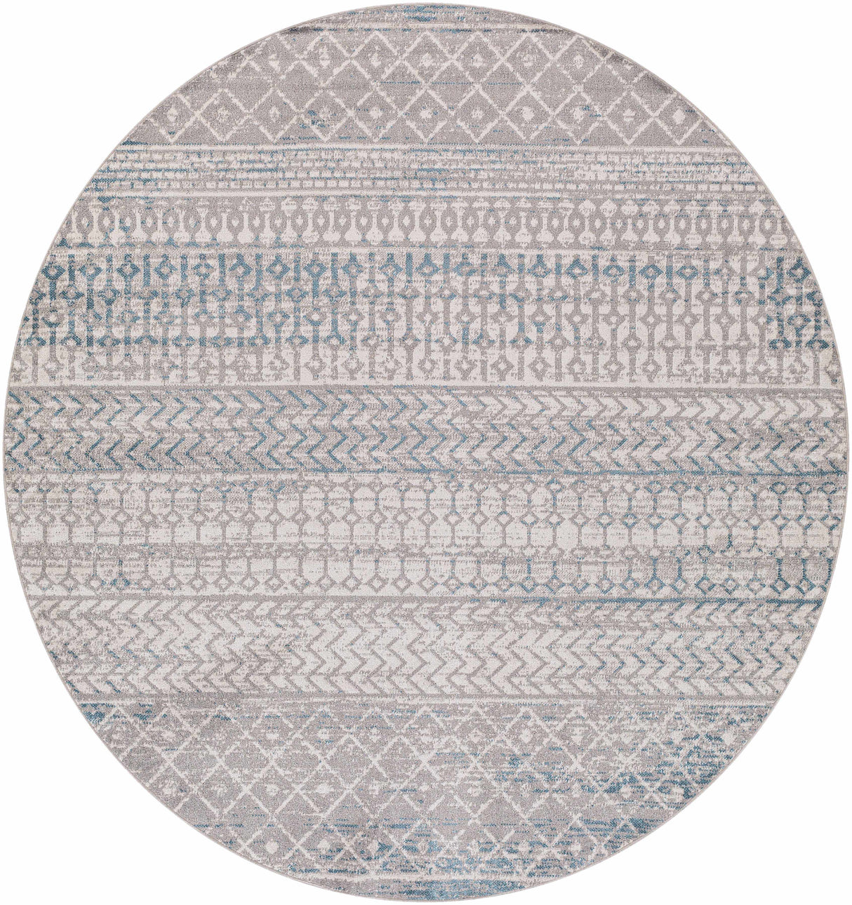 Tambac Blue & Gray Washable Area Rug - Clearance