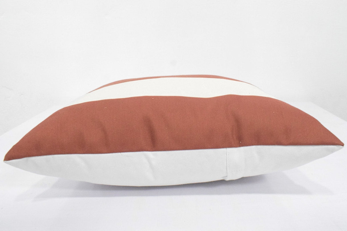 Squared Nautica Striped Designed Outdoor Safe Pillow