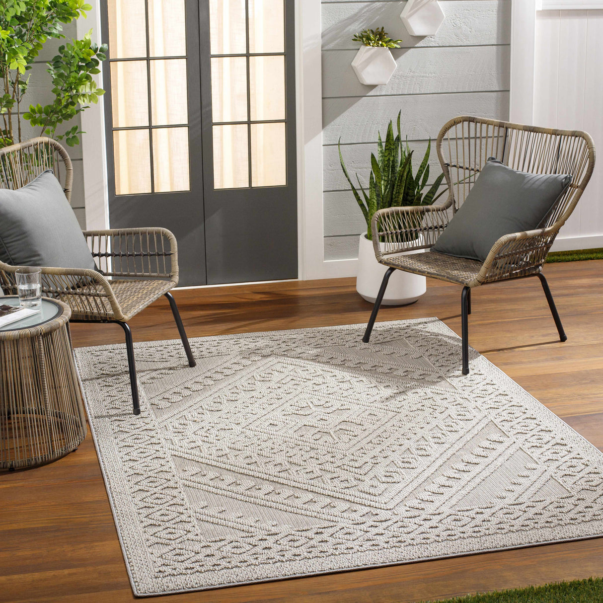 Hibah Natural Gray Area Rug - Clearance