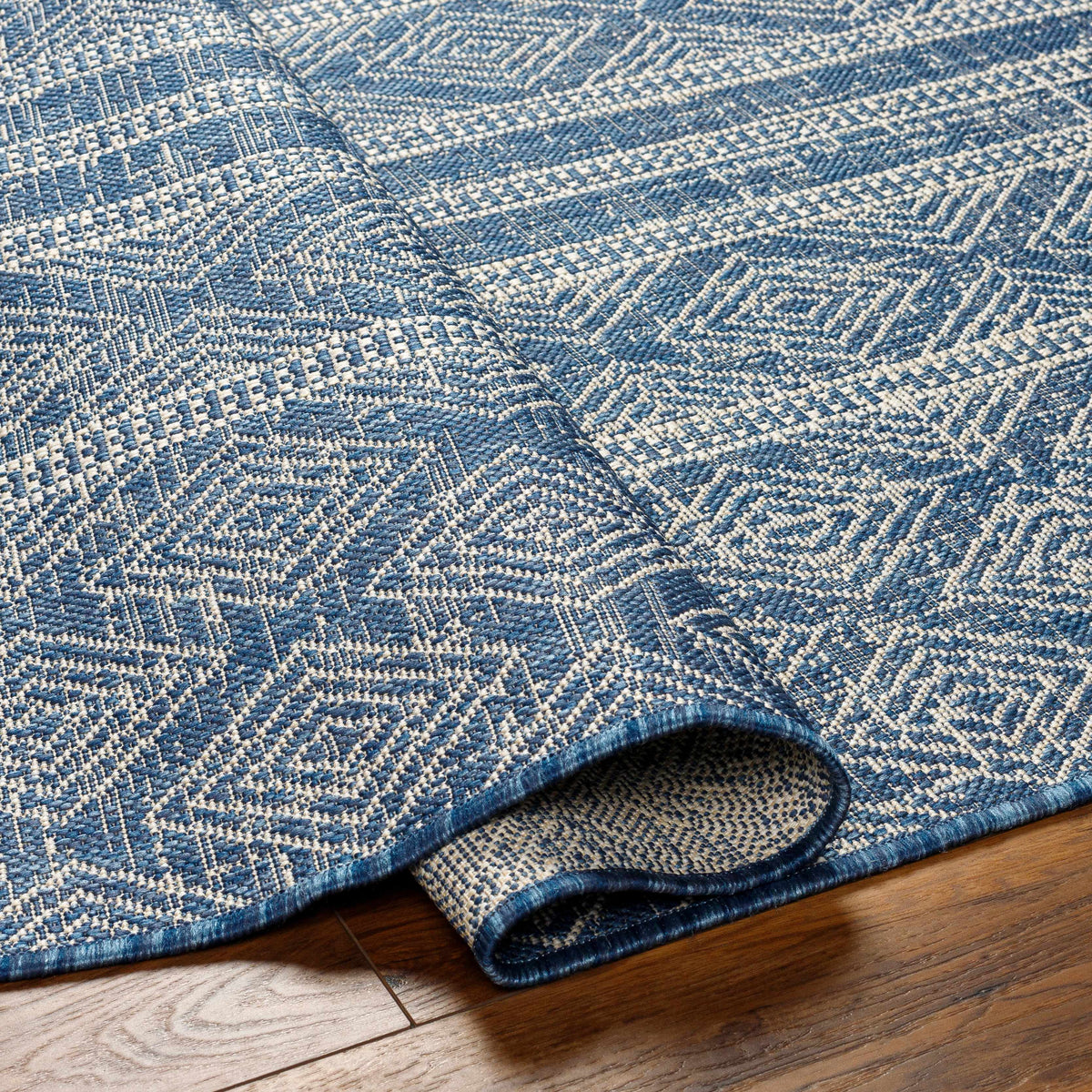 Gavin Blue Durable Outdoor Rug - Clearance
