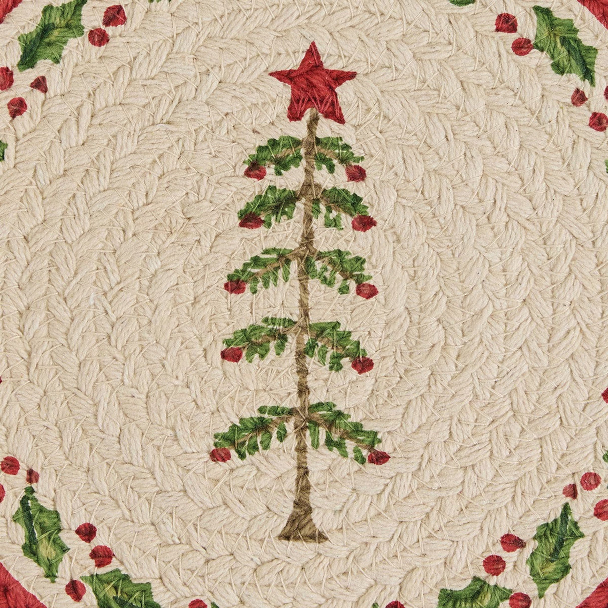 Feather Tree Printed Braided Trivet