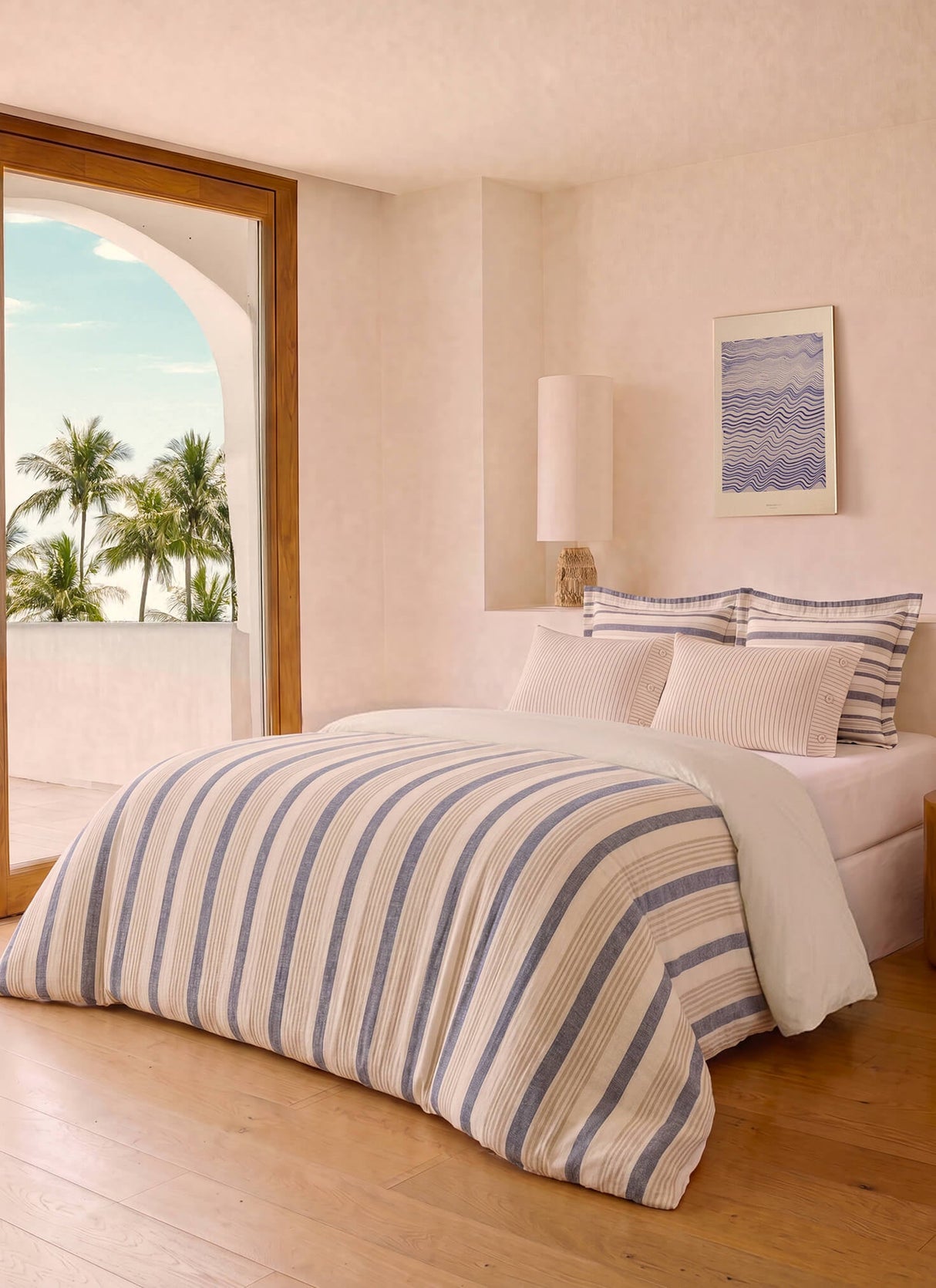 Coastal Reversible Cotton Mist Duvet Cover
