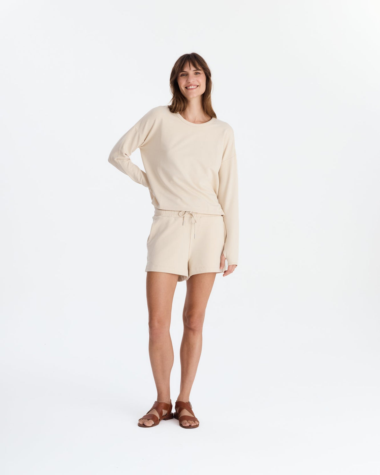 Organic French Terry Long-Sleeved Top