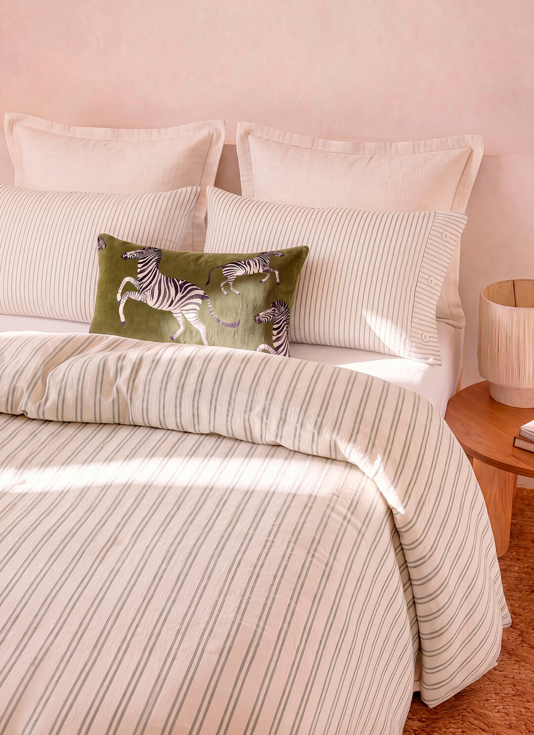 Salvia Reversible Cotton Mist Duvet Cover