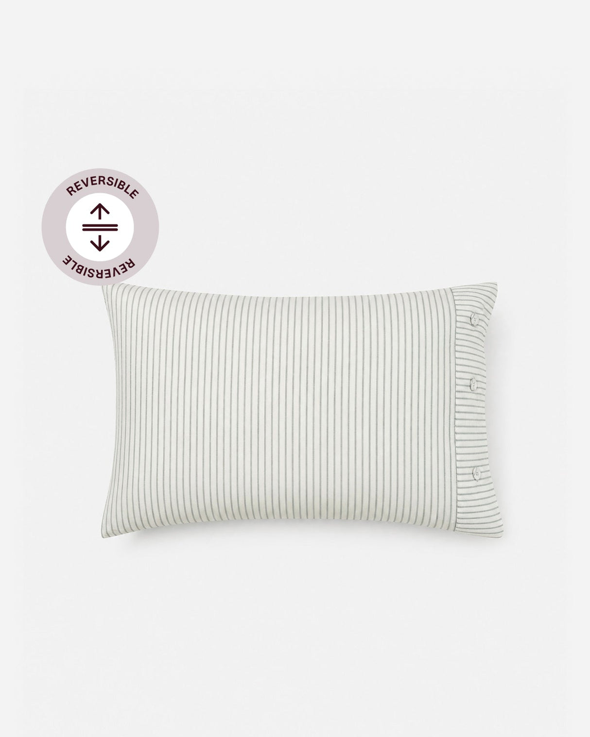 Salvia Reversible Cotton Mist Pillowcase Set