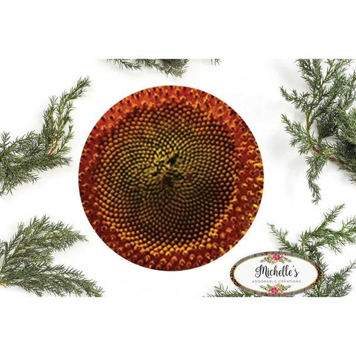 Brown Sunflower Wreath Center