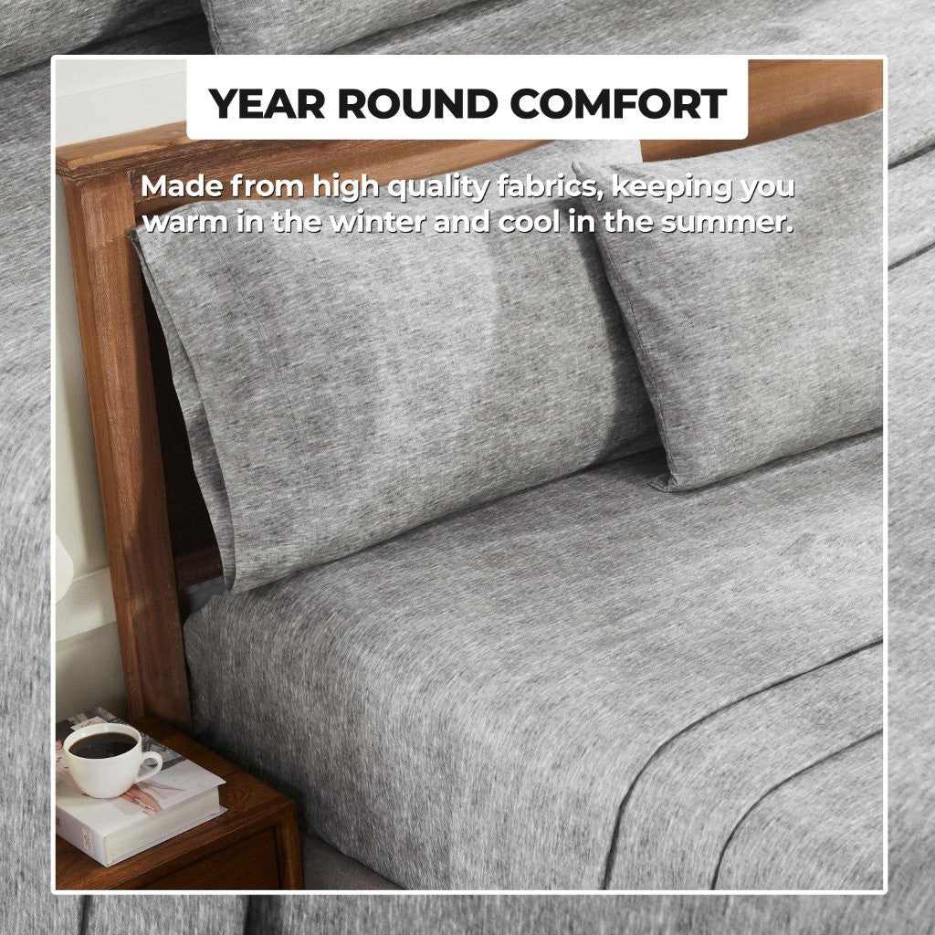 Superior Melange Flannel Cotton Two-Toned Fuzzy Pillowcases, Set of 2 - Pillowcases by Superior Brand