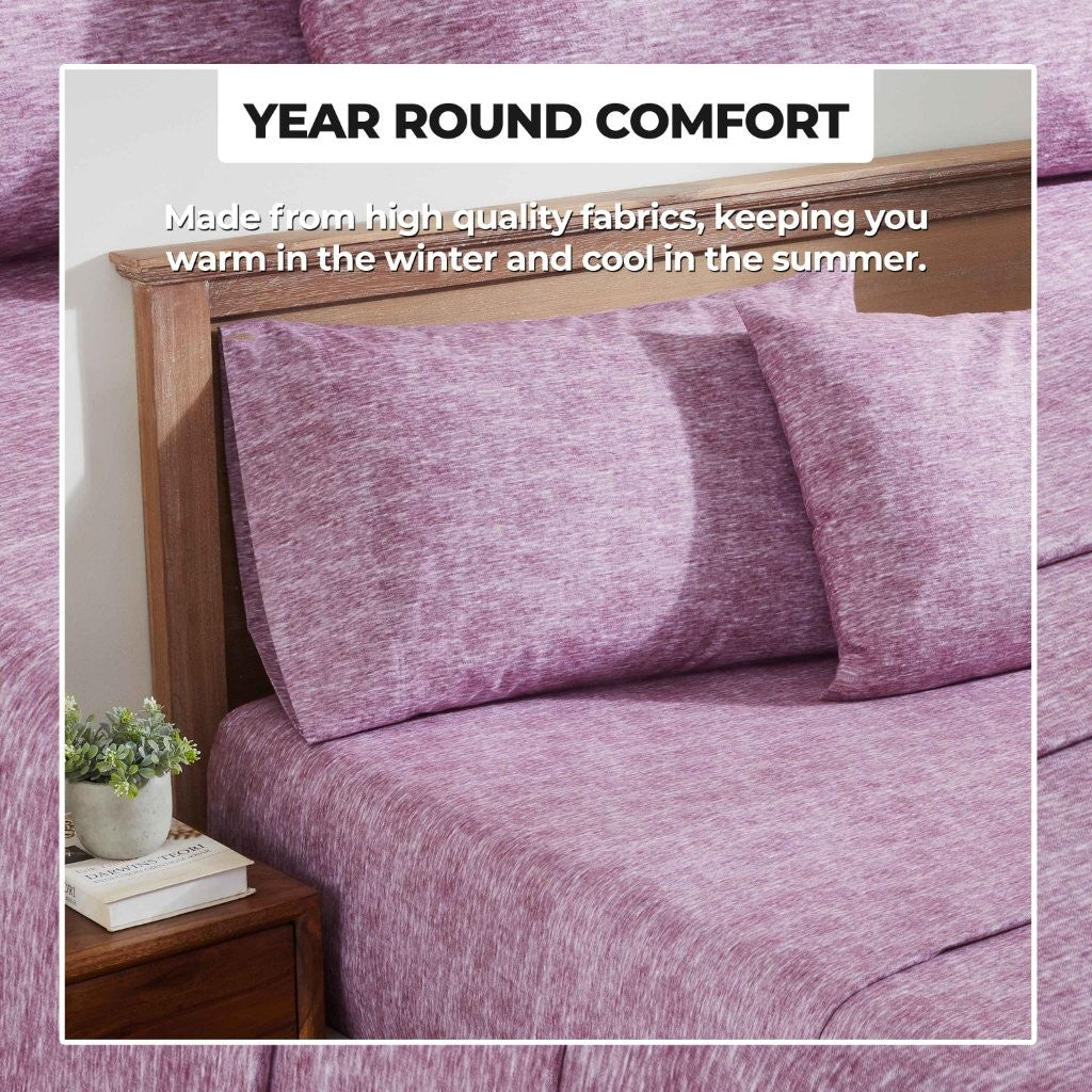 Superior Melange Flannel Cotton Two-Toned Fuzzy Pillowcases, Set of 2 - Pillowcases by Superior Brand