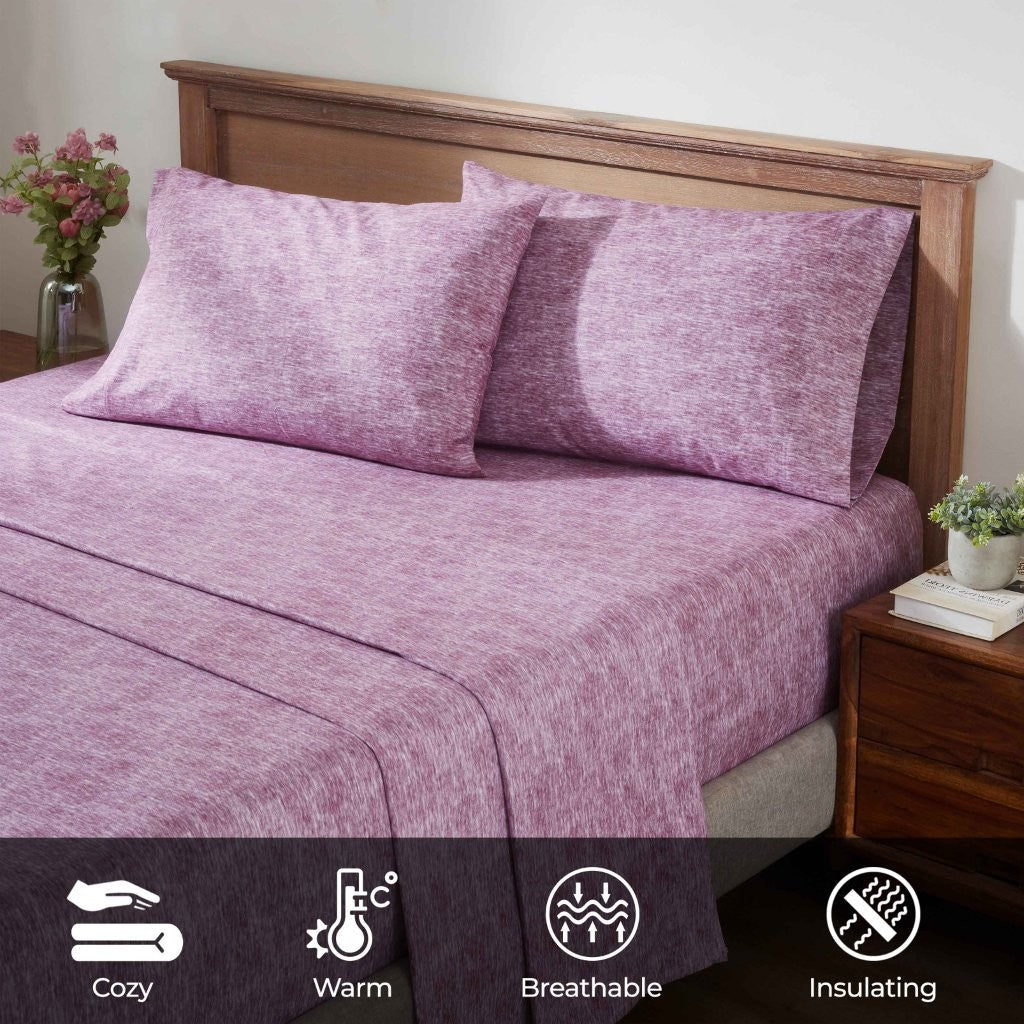 Superior Melange Flannel Cotton Two-Toned Fuzzy Pillowcases, Set of 2 - Pillowcases by Superior Brand