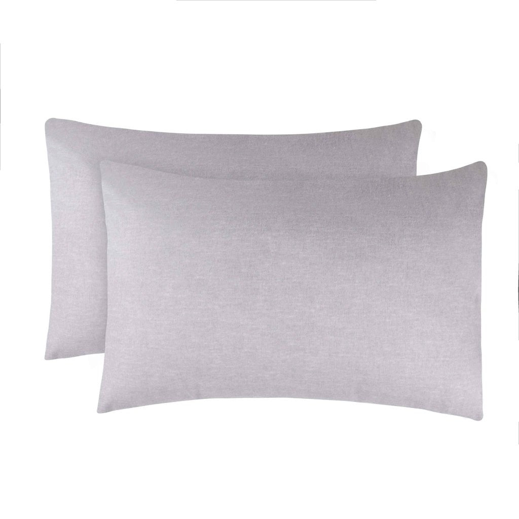 Superior Melange Flannel Cotton Two-Toned Fuzzy Pillowcases, Set of 2 - Pillowcases by Superior Brand