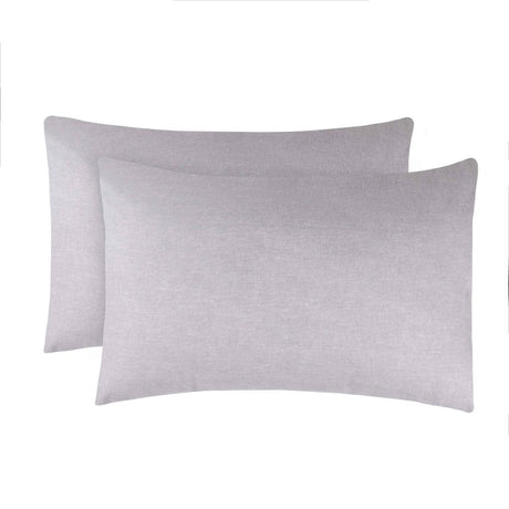 Superior Melange Flannel Cotton Two-Toned Fuzzy Pillowcases, Set of 2 - Pillowcases by Superior Brand