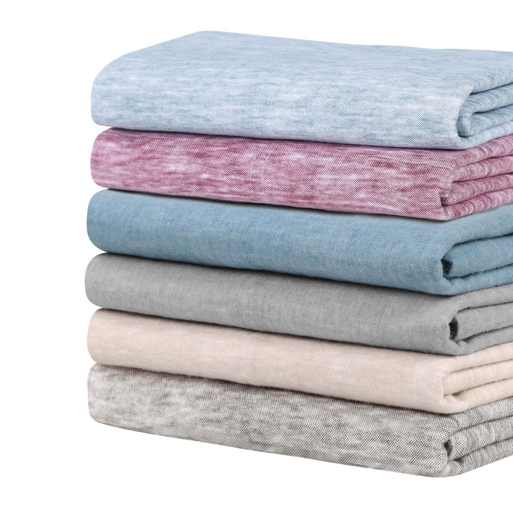 Superior Melange Flannel Cotton Two-Toned Fuzzy Pillowcases, Set of 2 - Pillowcases by Superior Brand