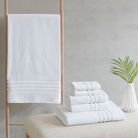 Sustainable antimicrobial bath towel 6 piece set - 4 colors available - Tuesday Morning - Bath Towels