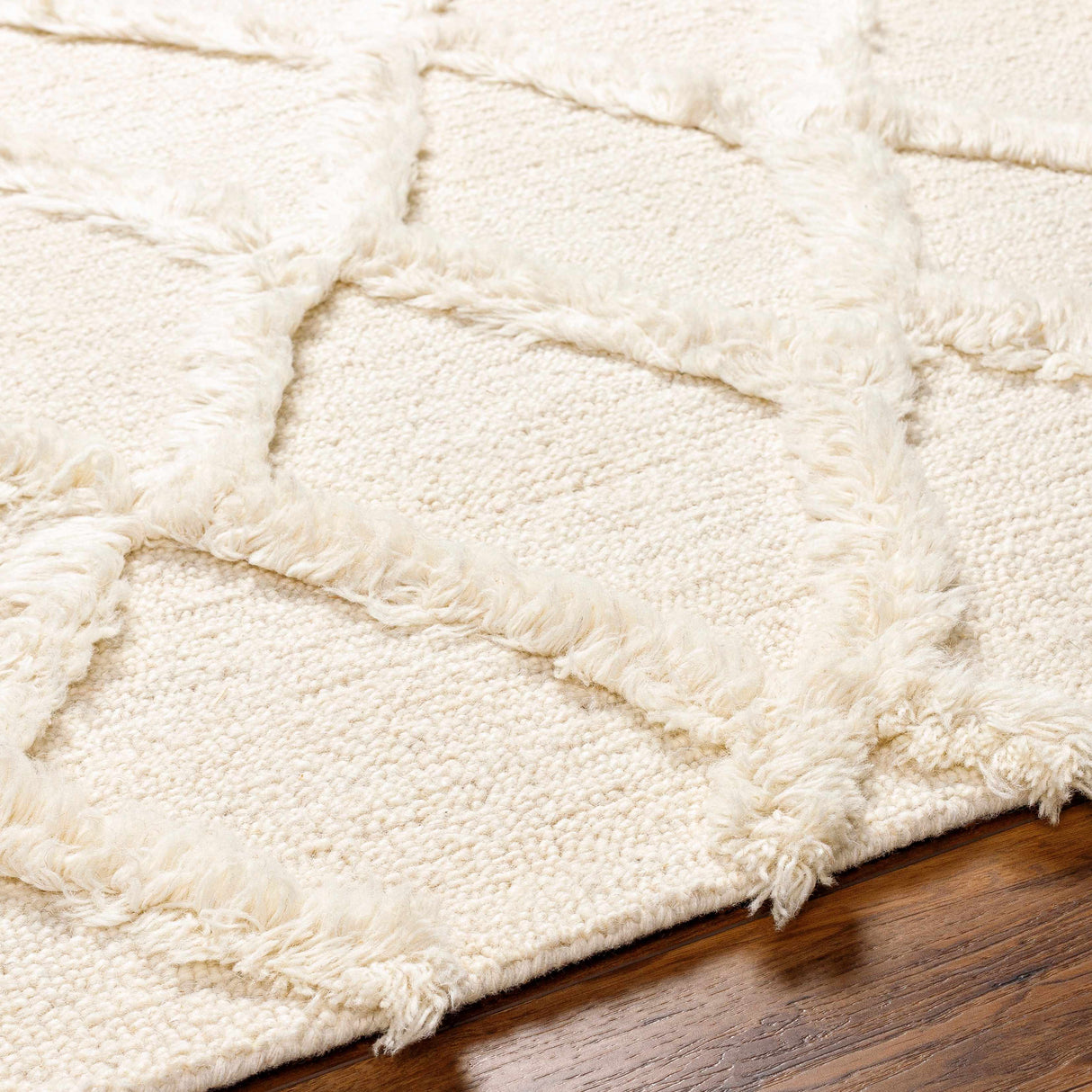 Adica Cream Wool Area Rug - Clearance