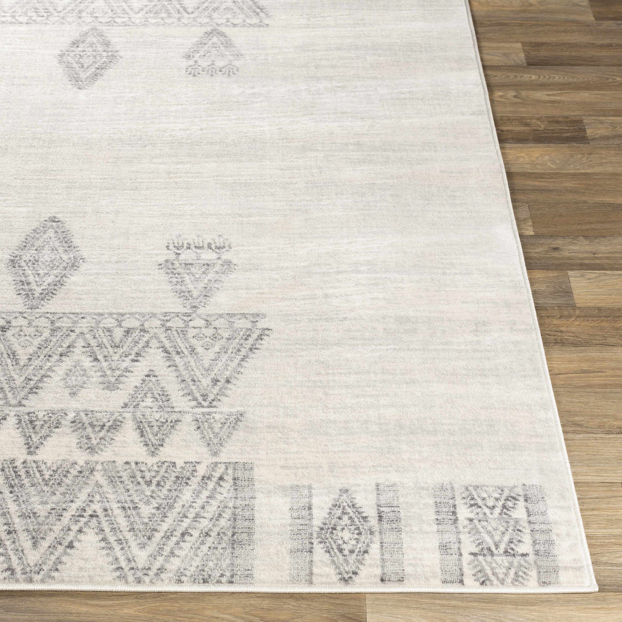Wakita Light Gray Tribal Rug