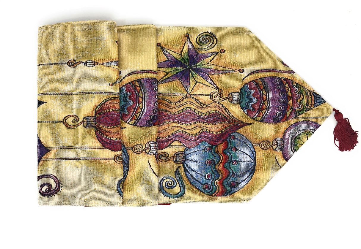 DaDa Bedding Bohemian Ornaments Colorful Holiday Lanterns Tapestry Dining Table Runner (14916)
