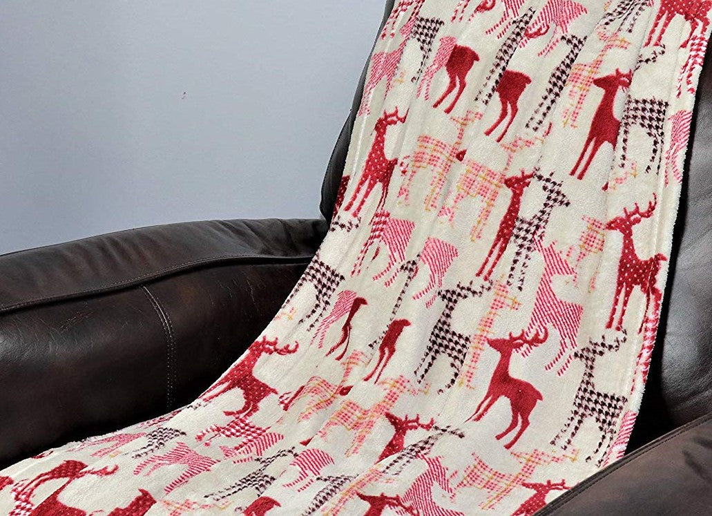 Cozy Festive Holiday Throw Blanket 50" x 60"