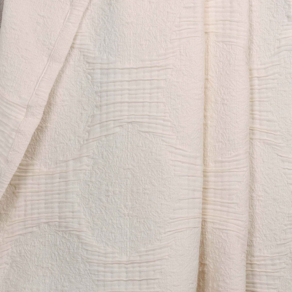 Tanta Cotton Medium Weight Textured Modern Circles Woven Coverlet - Coverlet by Superior Brand