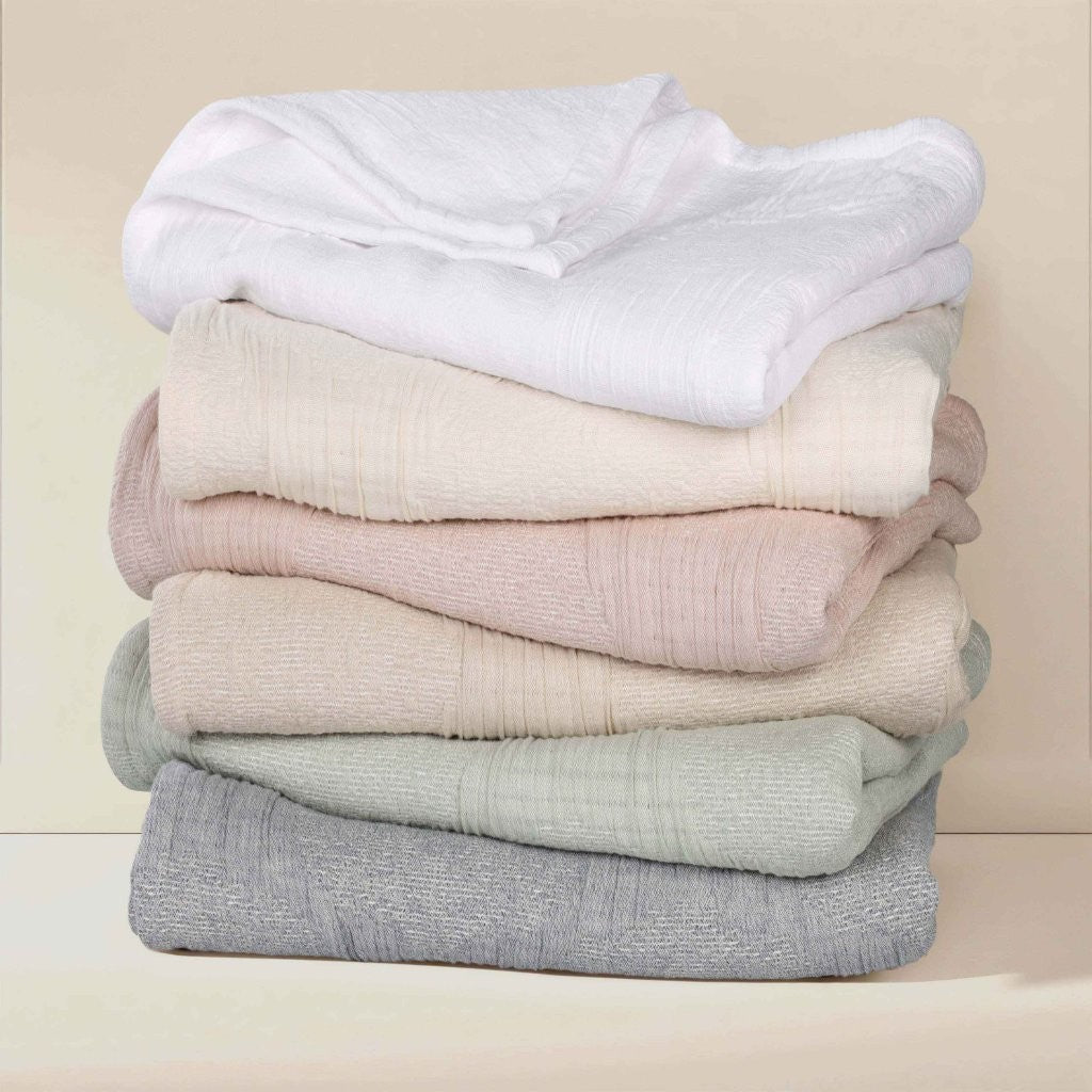 Tanta Cotton Medium Weight Textured Modern Circles Woven Coverlet - Coverlet by Superior Brand