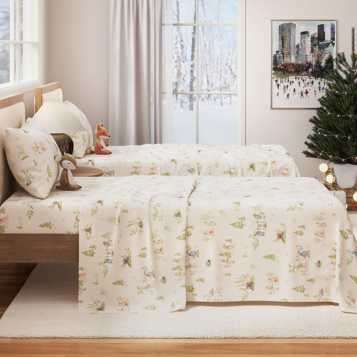 Turkish Cotton Flannel Sheet Set - Kids' Christmas Collection