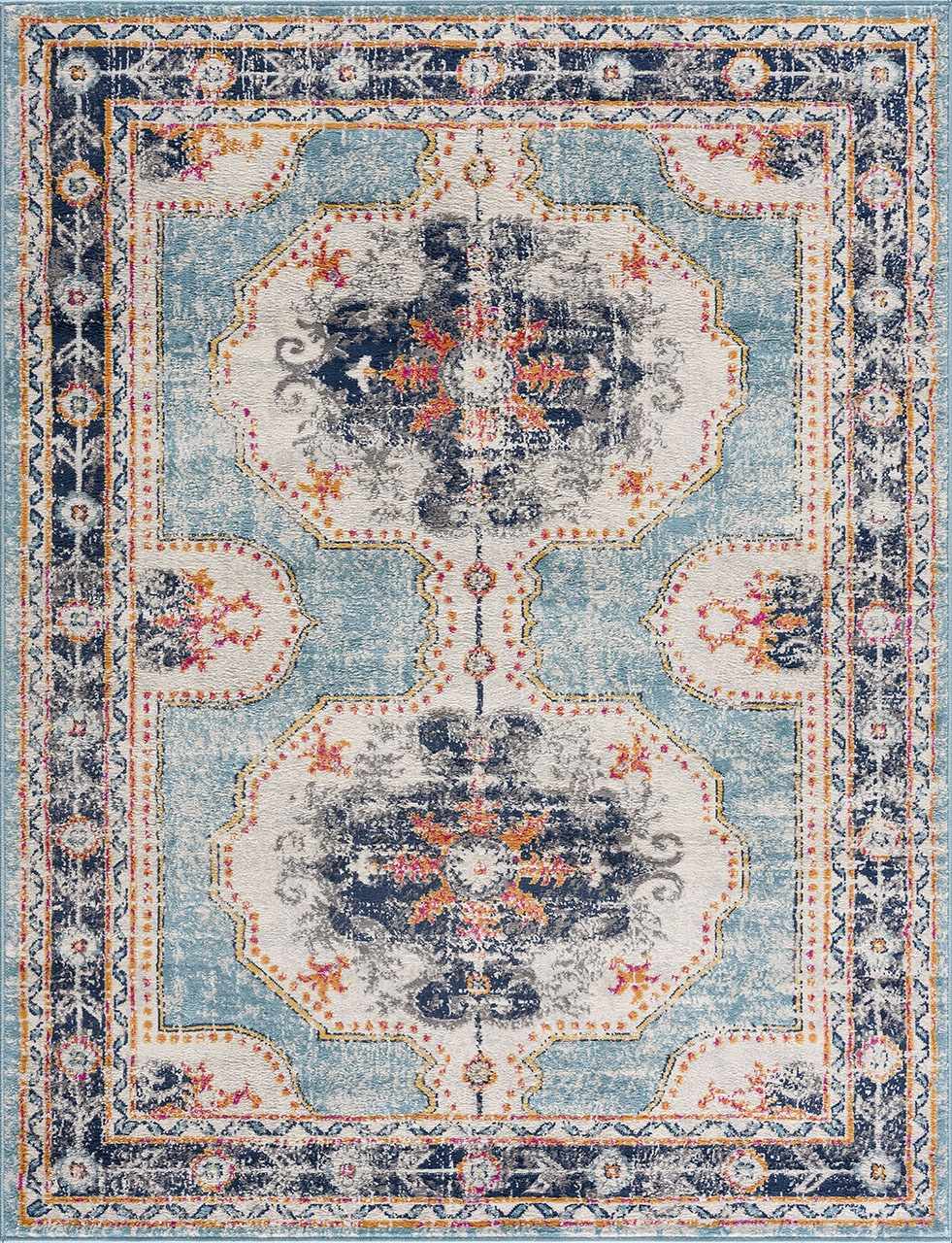 Tigried Turquoise 2308 Area Rug - Clearance
