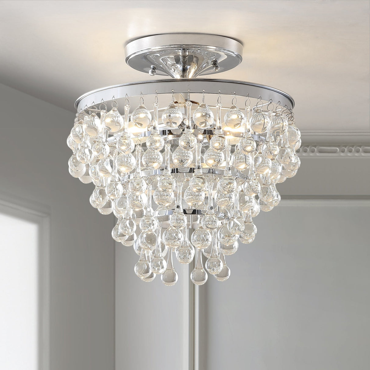 Toronto metal/crystal led flush mount - Tuesday Morning - Flush Mounts